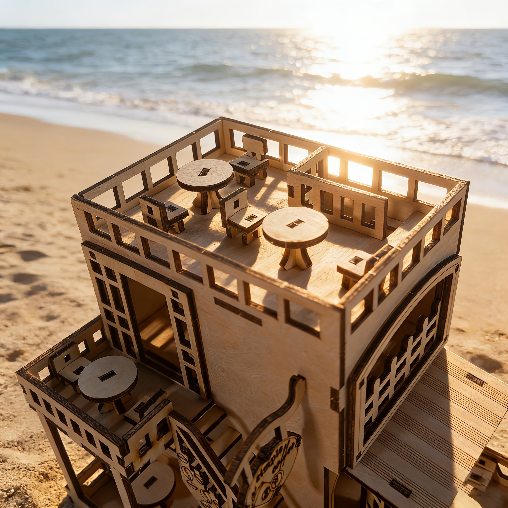 Café Model 3D Wooden Puzzle Gift